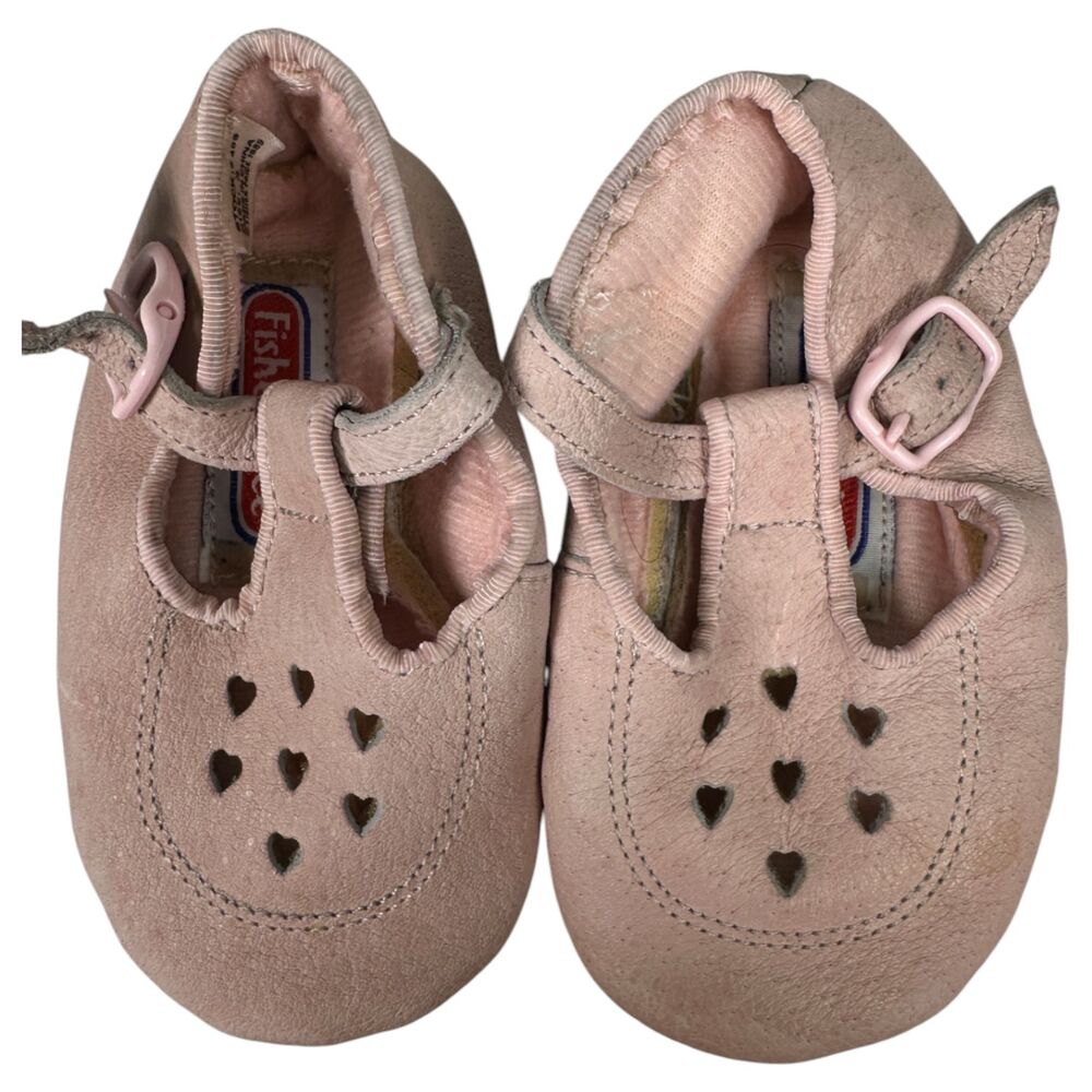 Fisher Price Vintage 1989 Pink Leather Maryjane Mary Jane Shoes Baby Size 3